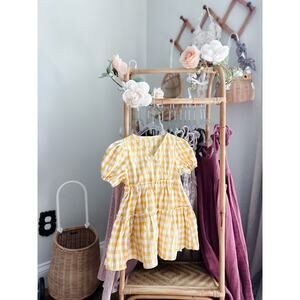 New Golden Orchard Gingham Empire Frill Twirl Dress 3T